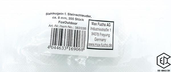 Stahlkugeln 8 mm für Steinschleuder, 200 Stück-Packung